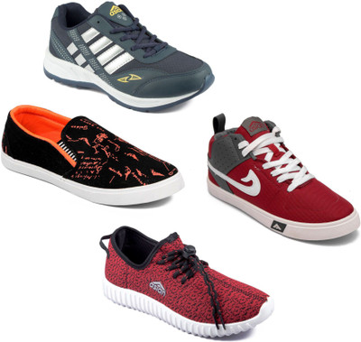 

Asian Men Casual & Running Shoes Combo Pack of 4 Casuals For Men(Multicolor