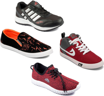 

Asian Men Casual & Running Shoes Combo Pack of 4 Casuals For Men(Multicolor
