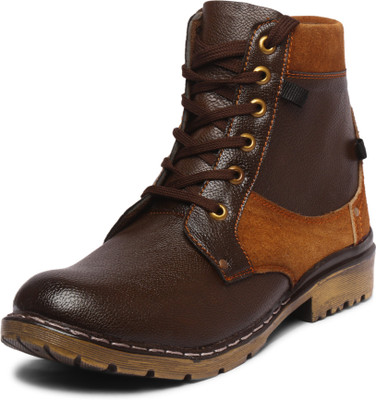 

Style Height Men's Brown & Light Brown Casual Lace-Up Shoes Boots For Men(Brown