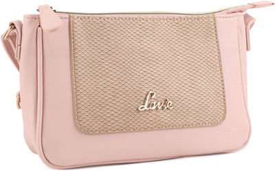 Lavie Women Casual Pink PU Sling Bag