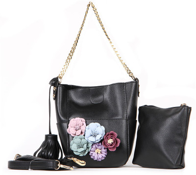 

Norman Todd Women Evening/Party Black PU Hand-held Bag