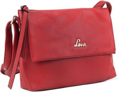 

Lavie Women Casual Red PU Sling Bag