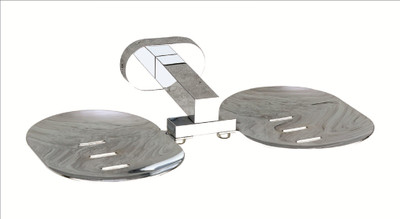 

HARMONUS DOUBLE SOAP DISH,HI-348(Silver)