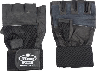 

Vixen konex GYM-2 GENUINE LEATHER GLOVES Gym & Fitness Gloves (, Black