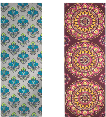 

Vritraz Printed, Extra Thick, Premium, Eco Safe, Non Slip With Free Carry Bag GreenPattern Round (Pack of 2) Green 6 mm Exercise & Gym Mat, Multicolor