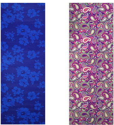 

Vritraz Printed, Extra Thick, Premium, Eco Safe, Non Slip With Free Carry Bag BlueDark WaterDrop (Pack of 2) Blue 6 mm Exercise & Gym Mat, Multicolor