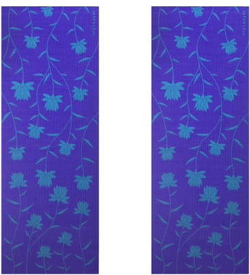

Vritraz Printed, Extra Thick, Premium, Eco Safe, Non Slip With Free Carry Bag BlueLotus BlueLotus (Pack of 2) Blue 6 mm Yoga Mat, Multicolor