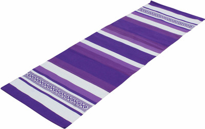 Ryan Cotton Yoga Mat White 3 mm Yoga Mat, Purple