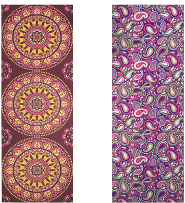 

Vritraz Printed, Extra Thick, Premium, Eco Safe, Non Slip With Free Carry Bag Round WaterDrop (Pack of 2) Maroon 6 mm Exercise & Gym Mat, Multicolor