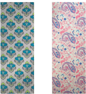 

Vritraz Printed, Extra Thick, Premium, Eco Safe, Non Slip With Free Carry Bag GreenPattern PinkPattern (Pack of 2) Green 6 mm Exercise & Gym Mat, Multicolor