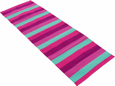 

Ryan Cotton Handwoven Yoga Sport Mat Multicolor 3 mm Yoga Mat, Pink