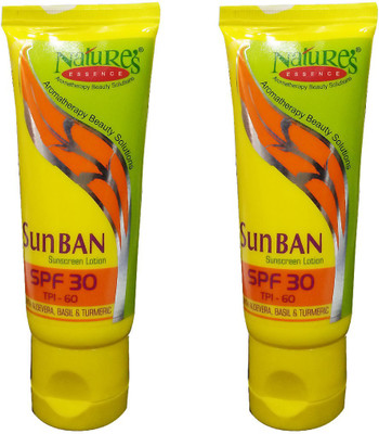 

Nature's Essence Sun Ban Sunscreen Lotion Spf 30 Pack of 2 - SPF 30 PA+(60 ml)