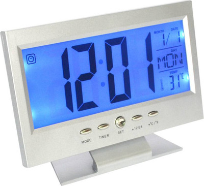 Mnr enterprises Digital White Clock