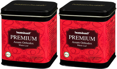 

Healthbuddy Premium Assam Orthodox Tea (Whole Leaf), 2 Packs of 100 gm Each Tea Box(200 g)