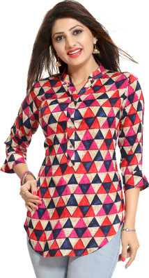 ALC Creations Casual 3/4th Sleeve Geometric Print Women
