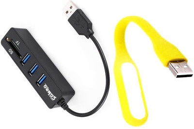 

durReey Set of Multi connectivity USB Hub with Ultra Flexible Emergency Led Light E28 USB Hub, Led Light(Yellow, Black)