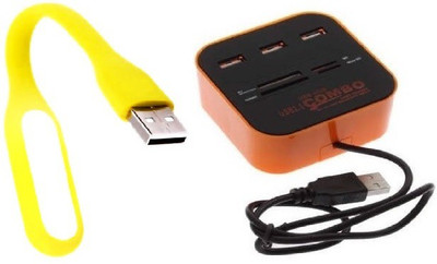 

durReey Set of Multi connectivity USB Hub with Ultra Flexible Emergency Led Light E25 USB Hub, Led Light(Yellow, Orange)
