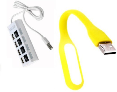 

durReey Set of Multi connectivity USB Hub with Ultra Flexible Emergency Led Light E30 USB Hub, Led Light(Yellow, White)