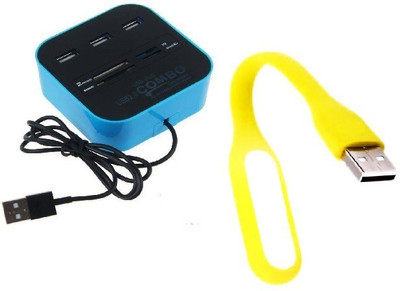 

durReey Set of Multi connectivity USB Hub with Flexible Lamp Mini USB LED Light For Computer Mini USB LED Light Computer Lamp For Notebook Laptop PC Reading Flexible Bright led lights E23 USB Hub, Led Light(Yellow, Blue)