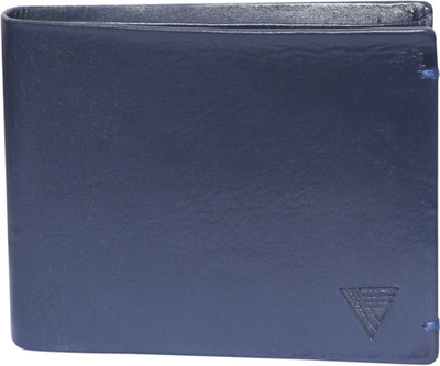 

Vermello Men Blue Genuine Leather Wallet(3 Card Slots)