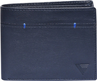 

Vermello Men Blue Genuine Leather Wallet(3 Card Slots)