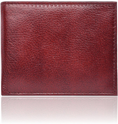 

Toughstance Men Brown Genuine Leather Wallet(9 Card Slots), Cherry-brown