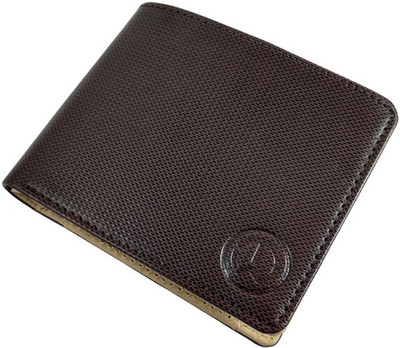 KnW Men Brown Artificial Leather Wallet(3 Card Slots)