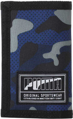 

Puma Men Blue Canvas Wallet(1 Card Slot), Blue depths-camo aop