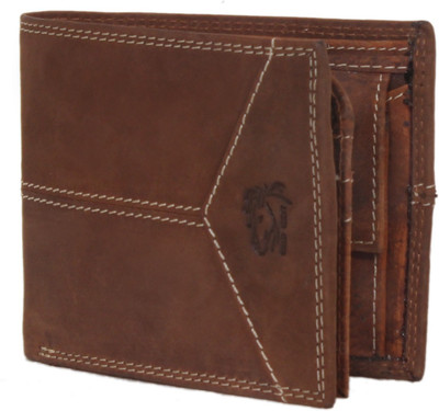 

Wild West Men Brown Genuine Leather Wallet(6 Card Slots), Dirty brown