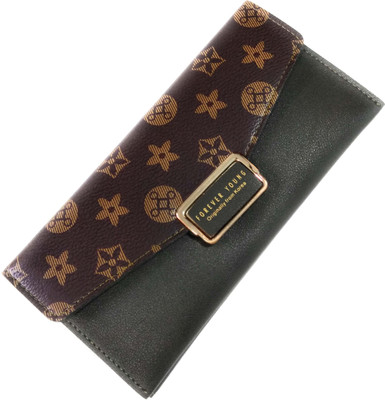

vea Girls Green Artificial Leather Wallet(6 Card Slots), Dark green