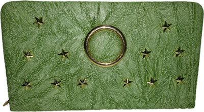 

Rapidcostore Women Evening/Party Green Artificial Leather Wallet(4 Card Slots)