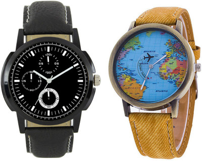 Cloudwood 13_CW23Yellow Analog Designer Multi Dial Boy's Wrist Watch - For Men