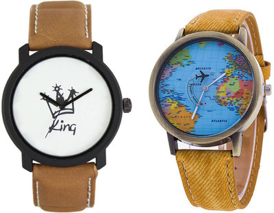 

CLOUDWOOD 18_CW23Yellow Analog Leather Strap Dial Boy's Wrist Watch - For Men