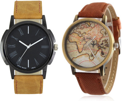

CLOUDWOOD 19_CW22Brown Analog Leather Strap Dial Boy's Wrist Watch - For Men