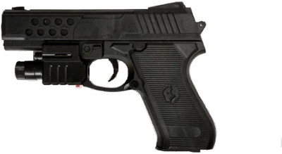 

smgift TOY LASER GUN WITH BLUE LIGHT&LASER RED LIGHT AND 25 BULLET.(Black)
