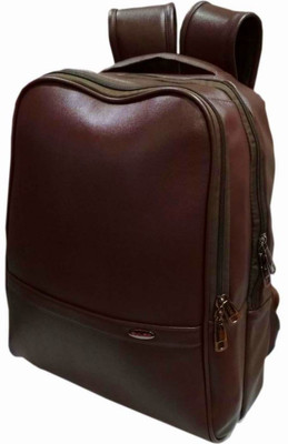 

HALO NATION Office/Executive Brown Leatherlette Backpack with Laptop Compartment 25 L Backpack(Brown)