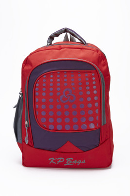 

KP Bags College Bag-Dots Waterproof Backpack(Red, 18 L)