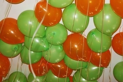 

EVA Solid EVA0236 Balloon(Green, Orange, Pack of 100)