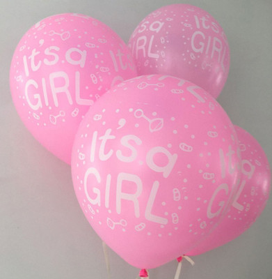 

AMFIN Printed (Pack Of 50) Baby shower Party Decoration balloons - It's A Girl balloons Balloon(Pink, Pack of 50)