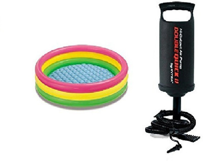 

KT BROTHERS Multicolor Plastic Swimming Pool with Pump - 3 Feet(Multicolor)