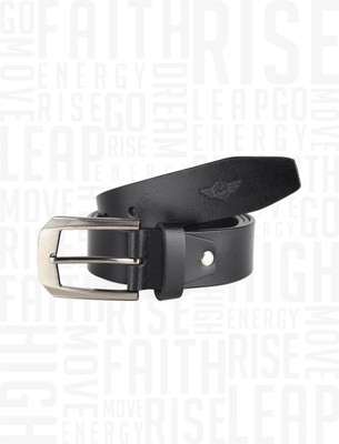 

Metronaut Men Black Genuine Leather Belt