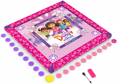 

Dora & Friends Kids Carrom Board (20x20 inch) Board Game