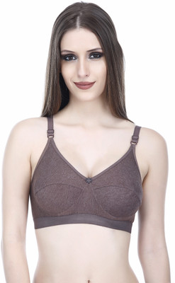 elina Women Full Coverage Non Padded Bra(Brown)