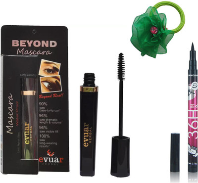 

Evuar Beyond Mascara(Waterproof), Pencil Eyeliner and band(Set of 3)