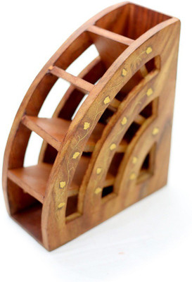 

Amaze Shoppee 5 Compartments Wood Remote Holder / Remote Stand(Brown)
