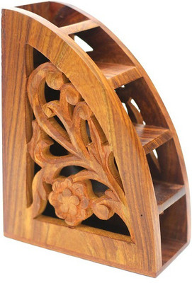 

Amaze Shoppee 5 Compartments Wood Remote Holder / Remote Stand(Brown)