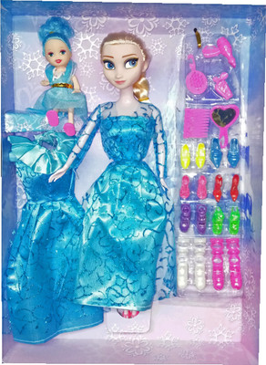 

TALKING GANESHA Princess Elsa Fashion Doll With baby doll & accessories for girls(Multicolor)