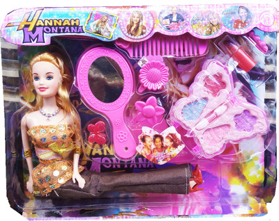 

TALKING GANESHA beutiful barbie doll with beuty accessories like hair brush,Real eye shadow, etc (Multicolour)(Multicolor)