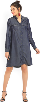 AND Women Shirt Blue Dress