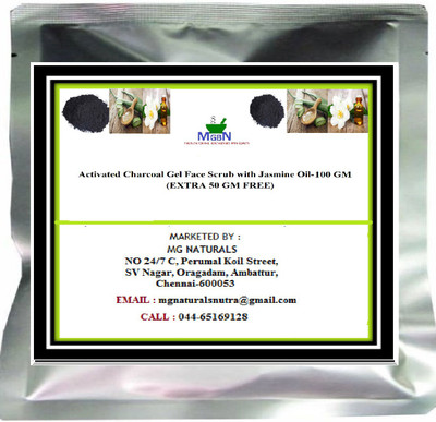 

MGBN Activated Charcoal Gel Face Scrub with Jasmine Oil-100 GM(100 g)